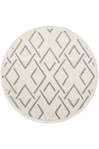 Vetrina 3609 Krem Yumshoq Doku Gilam Kilim Salon Oshxona Koridor Kesma Yo'lak Dumaloq Mashina Gilami-Krem 1 - COOL HALI (1)
