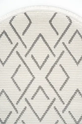 Vetrina 3609 Krem Yumshoq Doku Gilam Kilim Salon Oshxona Koridor Kesma Yo'lak Dumaloq Mashina Gilami-Krem 1 - 4
