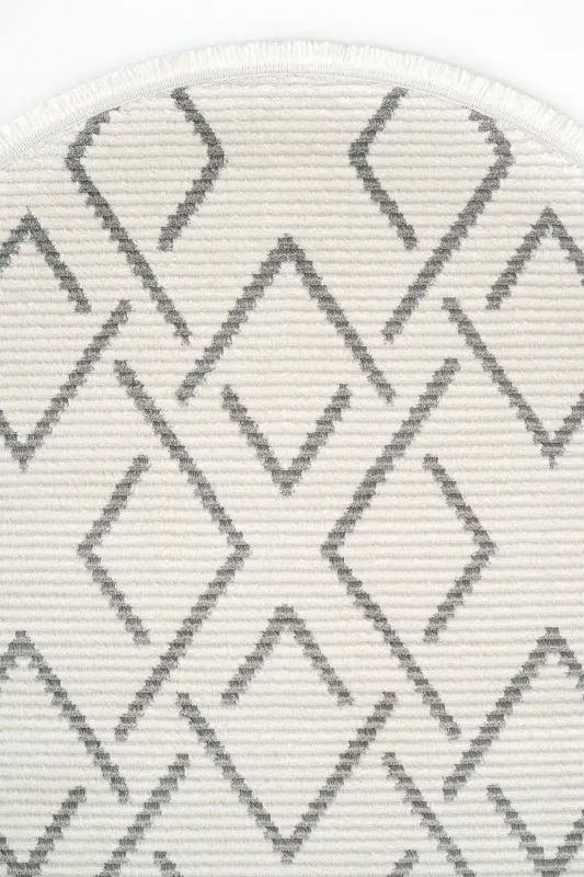 Vetrina 3609 Krem Yumshoq Doku Gilam Kilim Salon Oshxona Koridor Kesma Yo'lak Dumaloq Mashina Gilami-Krem 1 - 4