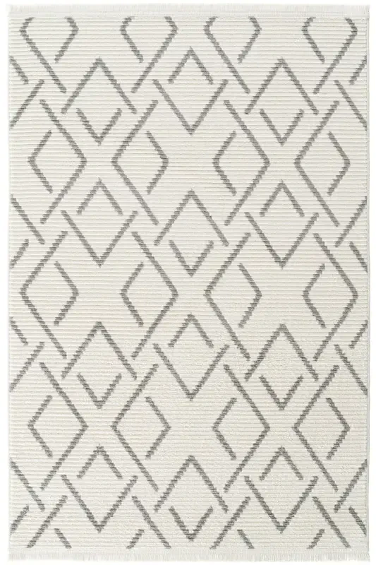 Vetrina 3609 Krem Yumuşak Dokulu Halı Kilim Salon Mutfak Koridor Kesme Yolluk Dokuma Makine Halısı-Krem 2 - 7