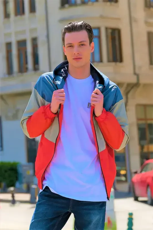 Ветро- и водостойкий водонепроницаемый дождевик - синий - 1