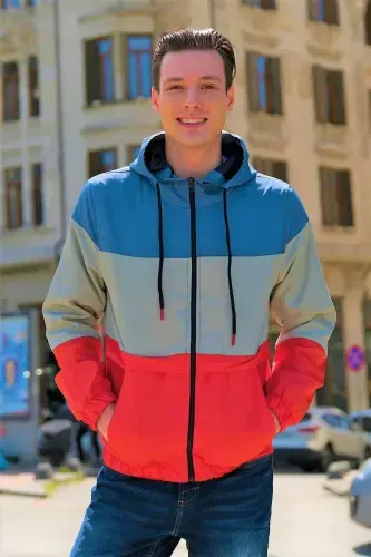 Ветро- и водостойкий водонепроницаемый дождевик - синий - 3