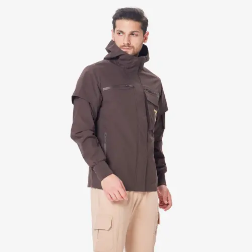 Ветровка с капюшоном / dark brown / XL - DARK BROWN - 9