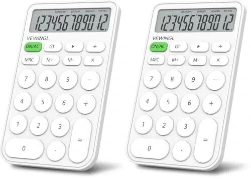VEWINGL 2 Pack Basic Desktop Calculators - VEWINGL