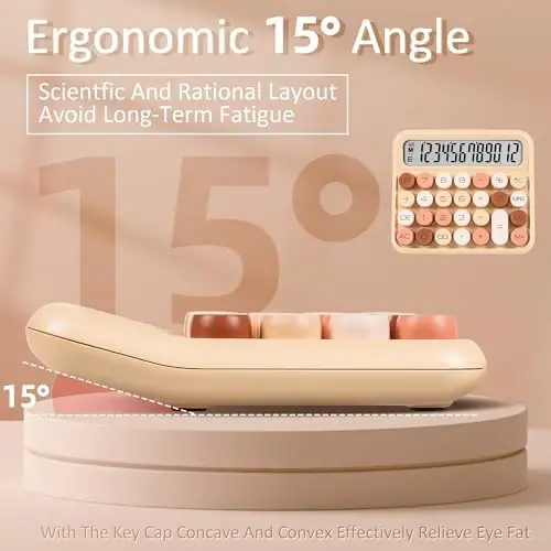 VEWINGL Mechanical Calculator 12 Digit Desk Calculator with Extra Large 5