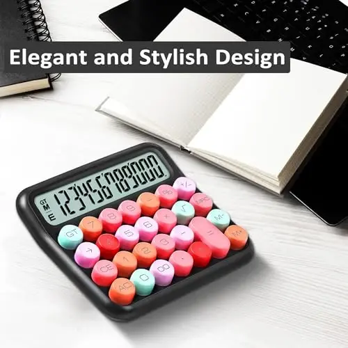 VEWINGL Mechanical Calculator 12 Digit Desk Calculator with Extra Large 5