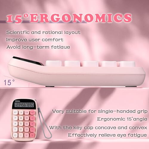 VEWINGL Mechanical Switch Calculator, 10 Digit LCD Display and Buttons, Great for Everyday Life and Basic Office Work, with Battery - MODAZONE (1)