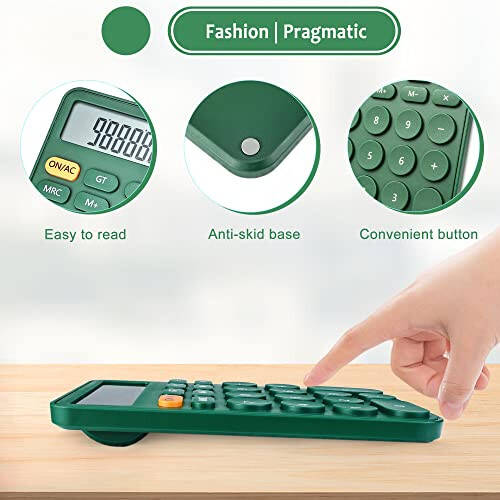 VEWINGL Standard Calculator 12 Digit,Desktop Large Display and Buttons,Calculator with Large LCD Display for Office,School, Home & Business Use,Automatic Sleep,with Battery - 3