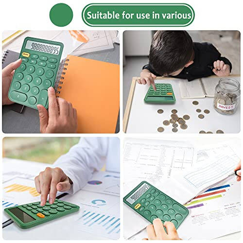 VEWINGL Standard Calculator 12 Digit,Desktop Large Display and Buttons,Calculator with Large LCD Display for Office,School, Home & Business Use,Automatic Sleep,with Battery - 5