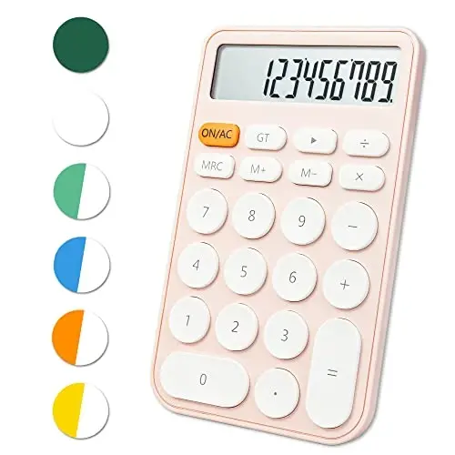 VEWINGL Standard Calculator 12 Digit,Desktop Large Display and Buttons,Calculator with Large LCD Display for Office,School, Home & Business Use,Automatic Sleep,with Battery - 1