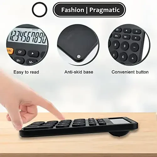 VEWINGL Standard Calculator 12 Digit,Desktop Large Display and Buttons,Calculator with Large LCD Display for Office,School, Home & Business Use,Automatic Sleep,with Battery - 3