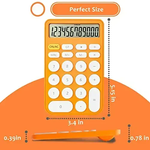 VEWINGL Standard Calculator 12 Digit,Desktop Large Display and Buttons,Calculator with Large LCD Display for Office,School, Home & Business Use,Automatic Sleep,with Battery - 6
