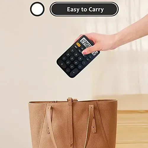 VEWINGL Standart Kalkulyator 12 Raqamli, Stol usti Katta Displey va Tugmalar, Ofis, Maktab, Uy va Biznes uchun Katta LCD Displeyli Kalkulyator, Avtomatik Uyqu, Batareya bilan - 4