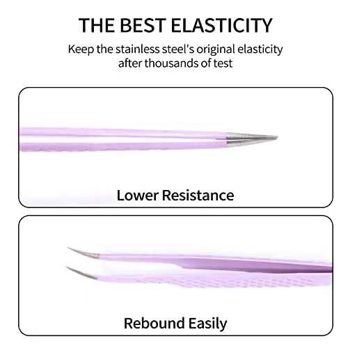 VEYES INC High Precision Eyelash Extension Tweezers Volume J45 Lash Tweezers For Professional Eyelash Extension Tool - 3