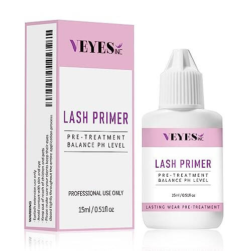 VEYES INC Lash Primer for Eyelash Extensions 15ml Professional Use Only Easy to Removes Proteins and Oils Increase Adhesive Bonding Power - 1