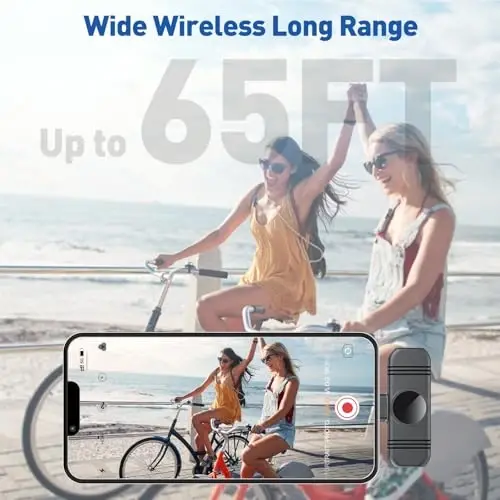 VEZQUA Lapel Microphone for iPhone 14/13/12,Clip on Microphone with Noise Reduction for Recording,Interviews,Live Streaming,Podcast,Content Creator,Vlog,TikTok,YouTube 2 Pack - 6