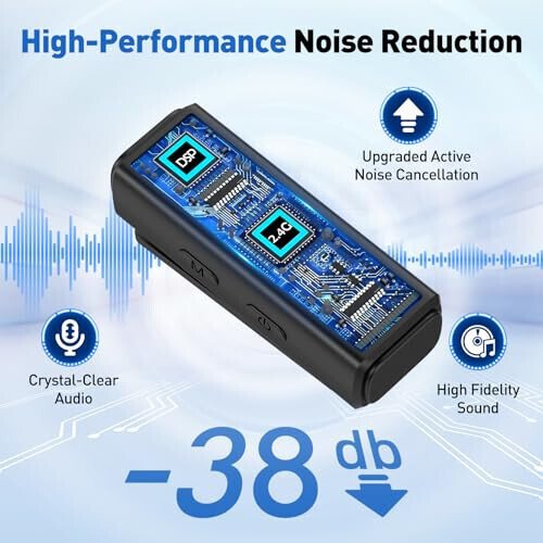 VEZQUA USB C Wireless Lavalier Microphone for Android, PC, Laptop, iPhone 15/16, USB Microphone with Noise Cancellation, Lapel Mic Wireless for Video Recording, Vlog, YouTube, TikTok - VEZQUA (1)