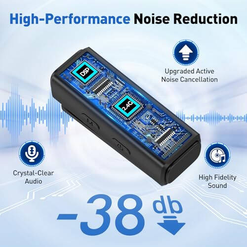 VEZQUA USB C Wireless Lavalier Microphone for Android, PC, Laptop, iPhone 15/16, USB Microphone with Noise Cancellation, Lapel Mic Wireless for Video Recording, Vlog, YouTube, TikTok - 2