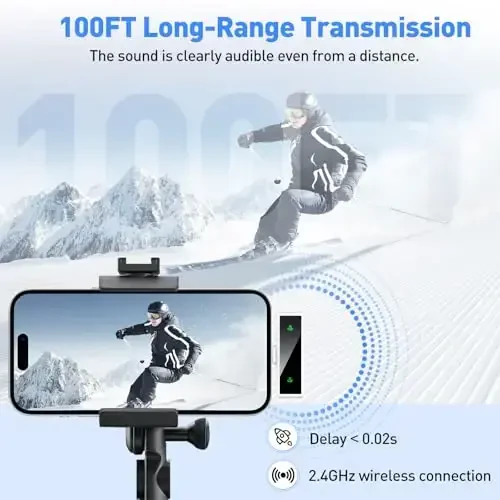 VEZQUA Wireless Lavalier Microphone for iPhone 15, Android, PC, Laptop, USB C Mini Microphone with Noise Cancellation, Mini Mic for Video Recording, Vlog, YouTube, TikTok (White) - 6