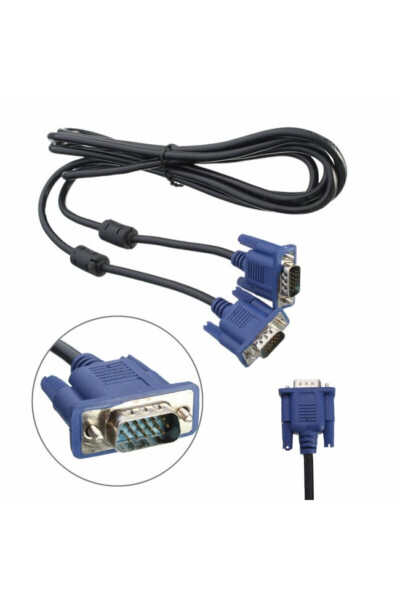 VGA Cable Display LCD Monitor Projector Connection Cable - Dual Filtered - 1.5 Meter - 8