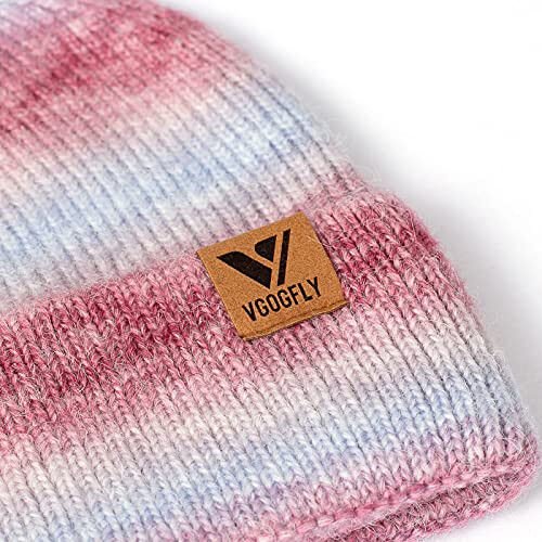 Vgogfly Beanie Men Slouchy Knit Skull Cap Warm Stocking Hats Guys Women Striped Winter Beanie Hat Cuffed Plain Hat - 3