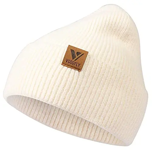 Vgogfly Beanie Men Slouchy Knit Skull Cap Warm Stocking Hats Guys Women Striped Winter Beanie Hat Cuffed Plain Hat - 1