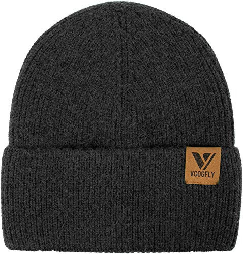 Vgogfly Beanie Men Women Striped Winter Beanie Hat Cuffed Plain Hat - 2