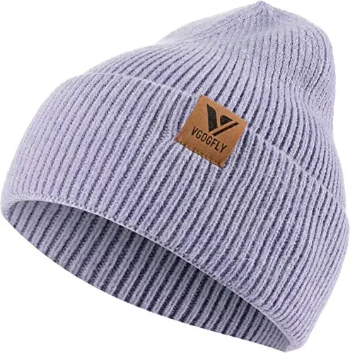 Vgogfly Beanie Men Slouchy Knit Skull Cap Warm Stocking Hats Guys Women Striped Winter Beanie Hat Cuffed Plain Hat - 1