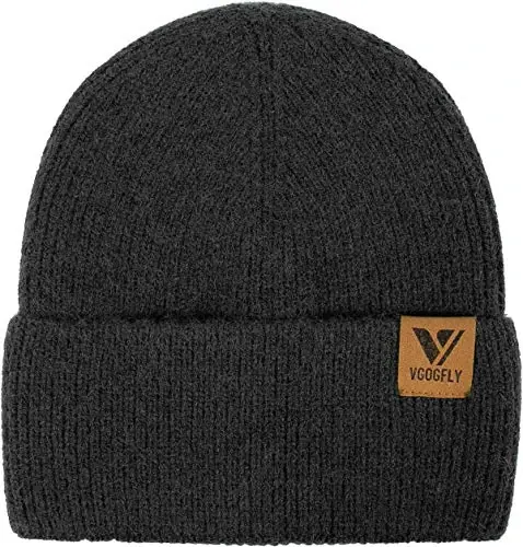 Vgogfly Beanie Men Slouchy Knit Skull Cap Warm Stocking Hats Guys Women Striped Winter Beanie Hat Cuffed Plain Hat - VGOGFLY (1)