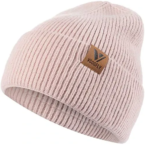 Vgogfly Beanie Men Slouchy Knit Skull Cap Warm Stocking Hats Guys Women Striped Winter Beanie Hat Cuffed Plain Hat - 1