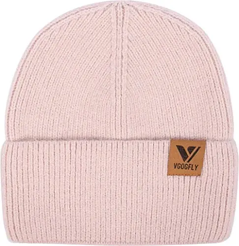 Vgogfly Beanie Men Slouchy Knit Skull Cap Warm Stocking Hats Guys Women Striped Winter Beanie Hat Cuffed Plain Hat - 2
