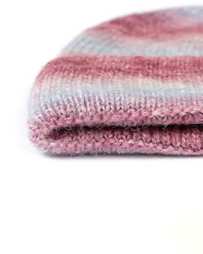 Vgogfly Beanie Men Slouchy Knit Skull Cap Warm Stocking Hats Guys Women Striped Winter Beanie Hat Cuffed Plain Hat - 4