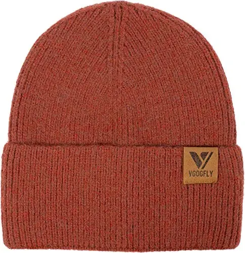 Vgogfly Beanie Men Slouchy Knit Skull Cap Warm Stocking Hats Guys Women Striped Winter Beanie Hat Cuffed Plain Hat - 2