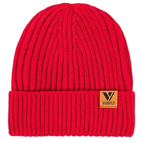 Vgogfly Lined Men Beanie Slouchy Knit Skull Cap Warm Stocking Hats Guys Women Striped Winter Beanie Hat - MODAZONE