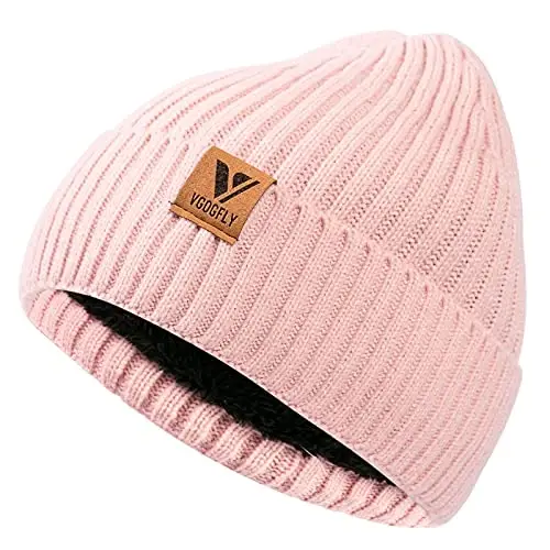 Vgogfly Lined Men Beanie Slouchy Knit Skull Cap Warm Stocking Hats Guys Women Striped Winter Beanie Hat - 2