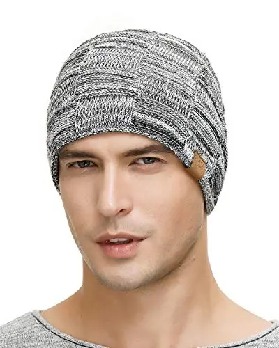 Vgogfly Slouchy Beanie for Men Winter Hats for Guys Cool Beanies Mens Lined Knit Warm Thick Skully Stocking Binie Hat - Vgogfly (1)