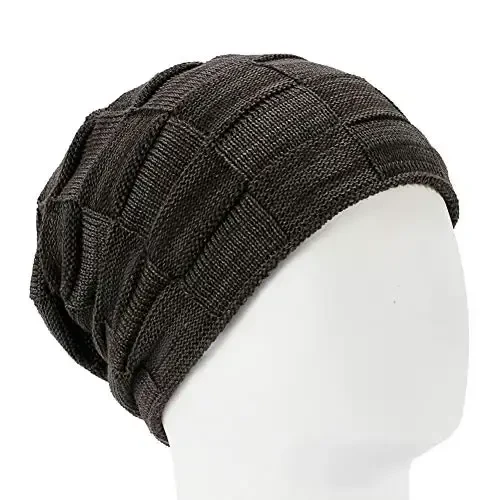 Vgogfly Slouchy Beanie for Men Winter Hats for Guys Cool Beanies Mens Lined Knit Warm Thick Skully Stocking Binie Hat - 3