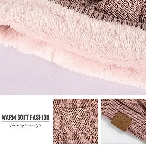 Vgogfly Slouchy Beanie for Men Winter Hats for Guys Cool Beanies Mens Lined Knit Warm Thick Skully Stocking Binie Hat - 5