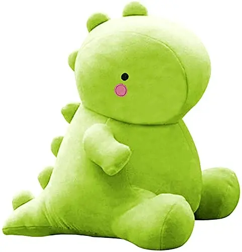 VHYHCY Cute Dinosaur Plush Toys, Fat Dinosaur Stuffed Animals Toys Dolls, Soft Plush Stuffed Animal Dino Plushie, Birthday Gifts for Kids Girl Boys Green 12 inch - 2