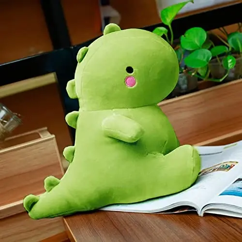VHYHCY Cute Dinosaur Plush Toys, Fat Dinosaur Stuffed Animals Toys Dolls, Soft Plush Stuffed Animal Dino Plushie, Birthday Gifts for Kids Girl Boys Green 12 inch - 3
