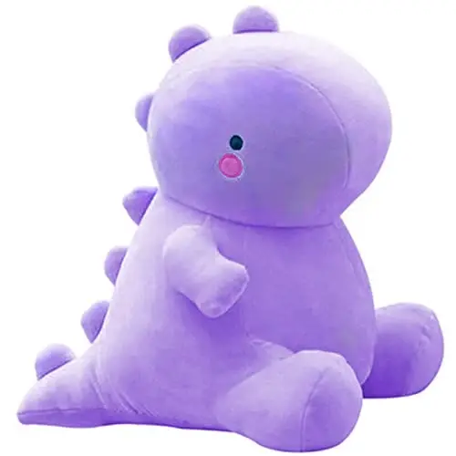VHYHCY Cute Dinosaur Plush Toys, Fat Dinosaur Stuffed Animals Toys Dolls, Soft Plush Stuffed Animal Dino Plushie, Birthday Gifts for Kids Girl Boys Purple 12 inch 