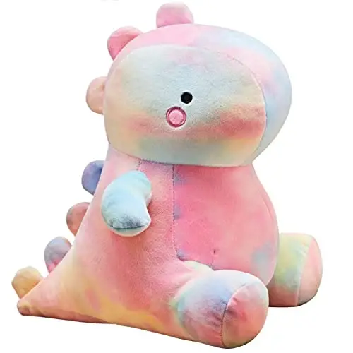 VHYHCY Cute Dinosaur Plush Toys, Fat Dinosaur Stuffed Animals Toys Dolls, Soft Plush Stuffed Animal Dino Plushie, Birthday Gifts for Kids Girls Boys Colorful 12 inch - 1