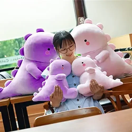 VHYHCY Cute Dinosaur Plush Toys, Fat Dinosaur Stuffed Animals Toys Dolls, Soft Plush Stuffed Animal Dino Plushie, Birthday Gifts for Kids Girls Boys Purple 20 inch - 5