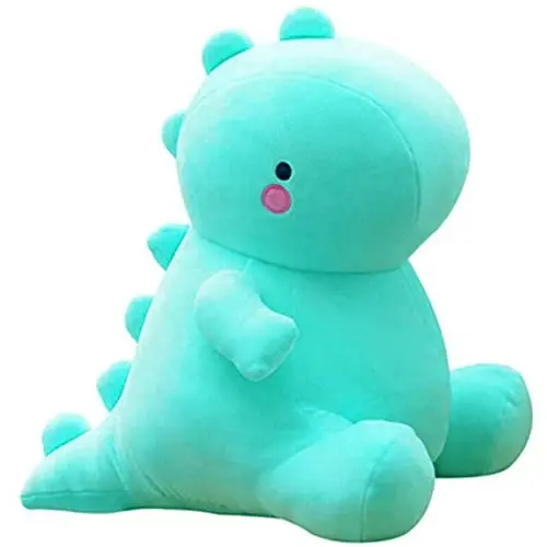 VHYHCY Cute Dinosaur Plush Toys, Fat Dinosaur Stuffed Animals Toys Dolls, Soft Plush Stuffed Animal Dino Plushie, Birthday Gifts for Kids Girls Boys Light Blue 12 inch - VHYHCY