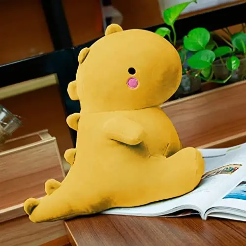VHYHCY Cute Dinosaur Plush Toys, Fat Dinosaur Stuffed Animals Toys Dolls, Soft Plush Stuffed Animal Dino Plushie, Birthday Gifts for Kids Girls Boys Yellow 20 inch - 2