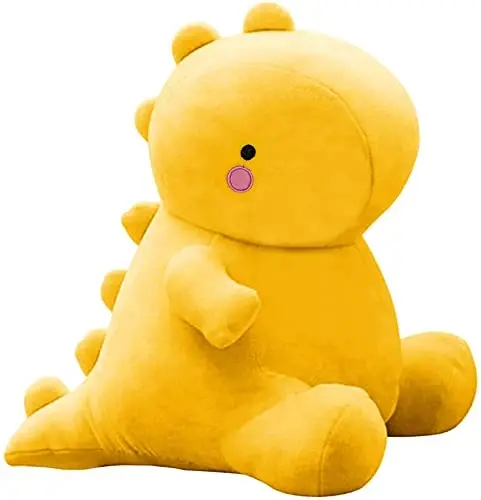 VHYHCY Cute Dinosaur Plush Toys, Fat Dinosaur Stuffed Animals Toys Dolls, Soft Plush Stuffed Animal Dino Plushie, Birthday Gifts for Kids Girls Boys Yellow 20 inch - 2