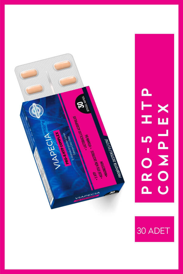 Vıapecıa Pro-5 Htp Complex 5-Effect Probiotic Support - 30 Tablets - 1