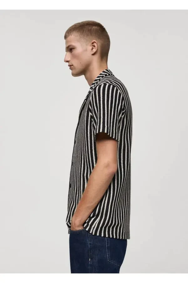 Вязаная крючком трикотажная рубашка - 6