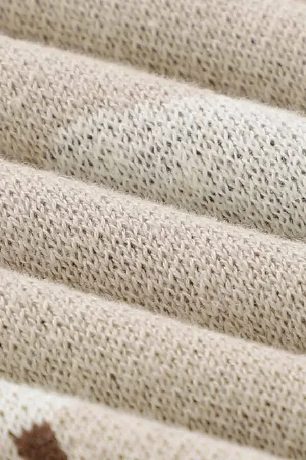 Вязаное одеяло для девочки и мальчика, 85см х 85см, с овечками. - 3