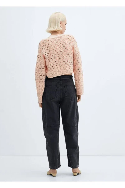 Вязаный кардиган с вышивкой - 4